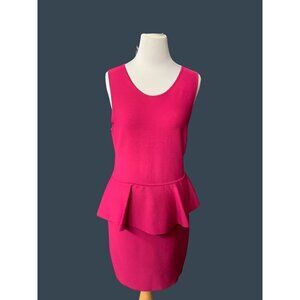 NWT $368 BCBGMAXAZRIA LADIES LUXURY FRANCIS SLEEVELESS TIERED SCOOP NECK PINK L
